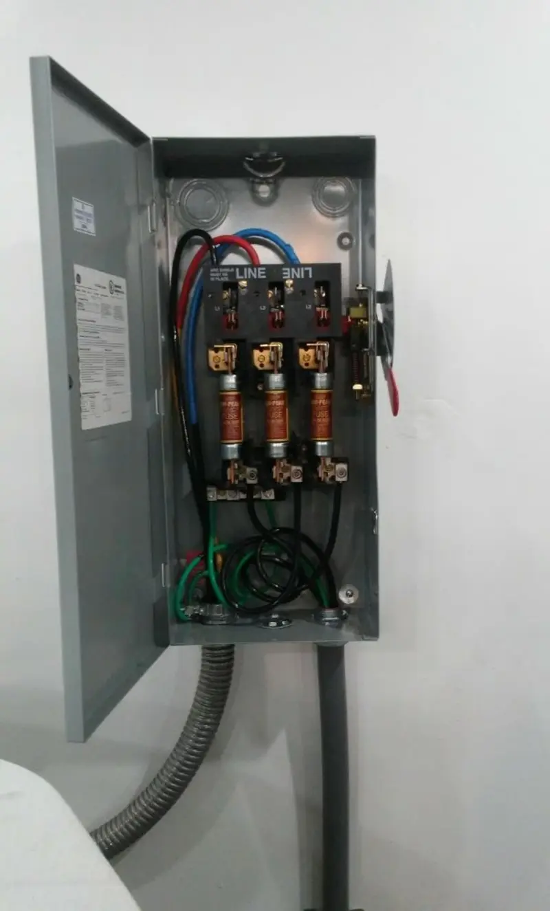 Three-phase disconnect switch installed for Electrical Wiring & Rewiring in Mahtomedi